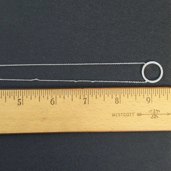 NWT Nadri Pave Open Circle Pendant - Picture 4 of 5